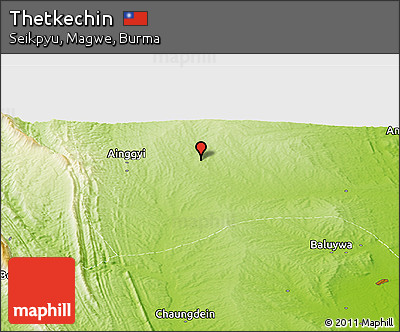 Physical Panoramic Map of Thetkechin