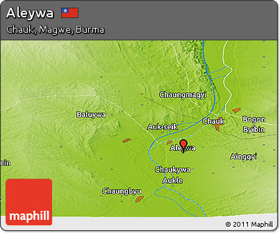 Physical Panoramic Map of Aleywa