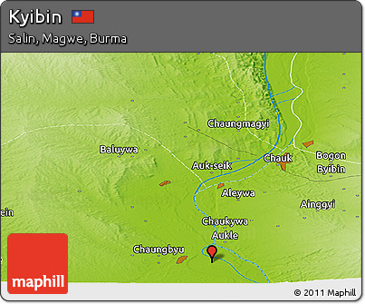 Physical Panoramic Map of Kyibin