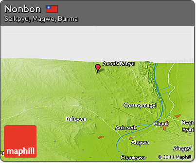 Physical Panoramic Map of Nonbon