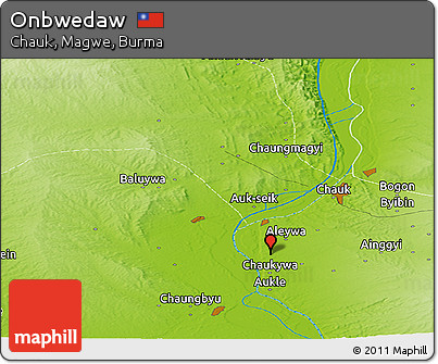 Physical Panoramic Map of Onbwedaw