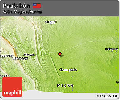 Physical Panoramic Map of Paukchôn