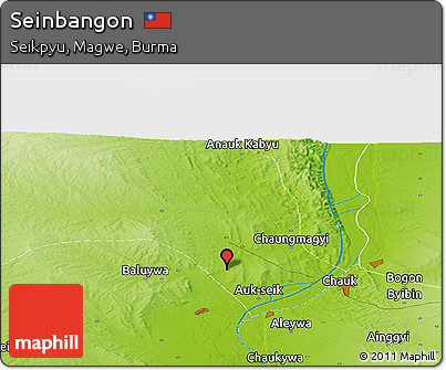 Physical Panoramic Map of Seinbangon