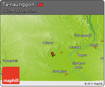 Physical Panoramic Map of Ta-naunggon