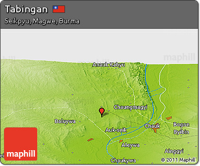 Physical Panoramic Map of Tabingan