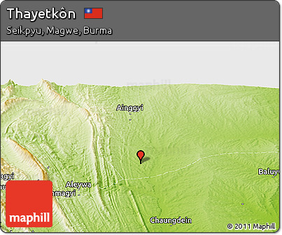 Physical Panoramic Map of Thayetkôn