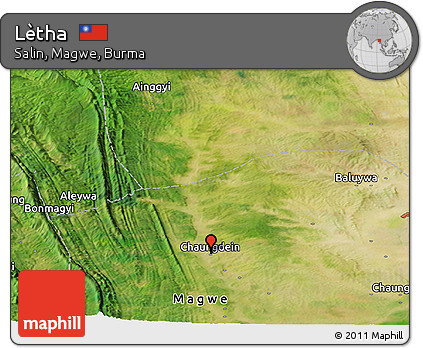 Satellite Panoramic Map of Lètha