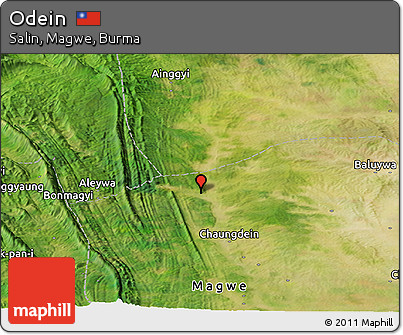Satellite Panoramic Map of Odein