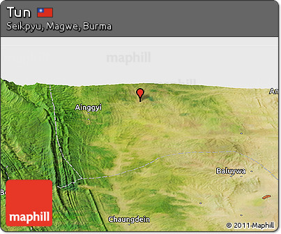 Satellite Panoramic Map of Tun