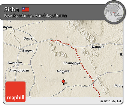 Shaded Relief 3D Map of Sitha