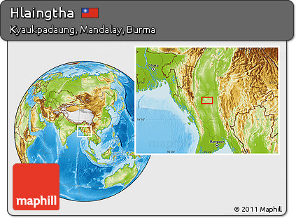 Physical Location Map of Hlaingtha