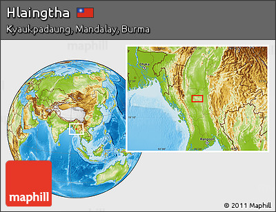 Physical Location Map of Hlaingtha