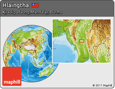 Physical Location Map of Hlaingtha
