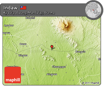 Physical Map of Indaw