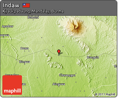 Physical Map of Indaw