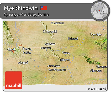 Satellite Panoramic Map of Mye-thindwin