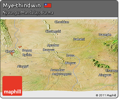 Satellite Panoramic Map of Mye-thindwin