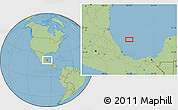 Savanna Style Location Map of the area around 20° 53' 8" N, 95° 7' 30" W