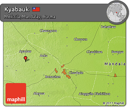 Physical 3D Map of Kyabauk