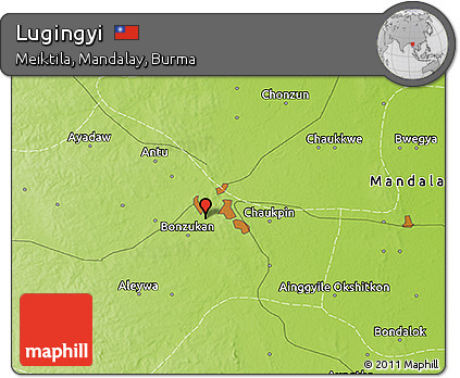 Physical 3D Map of Lugingyi