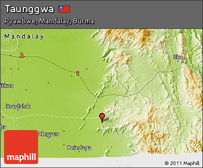 Physical 3D Map of Taunggwa