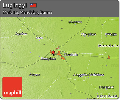 Physical 3D Map of Lugingyi