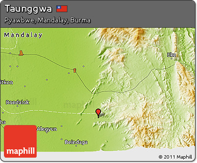 Physical 3D Map of Taunggwa