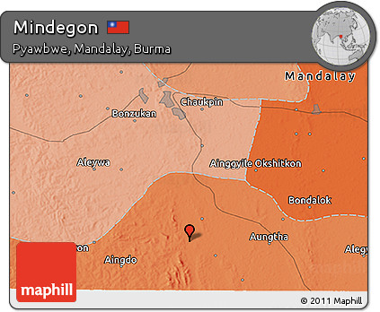 Political 3D Map of Mindegon