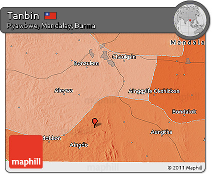 Political 3D Map of Tanbin