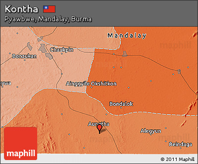 Political 3D Map of Kontha