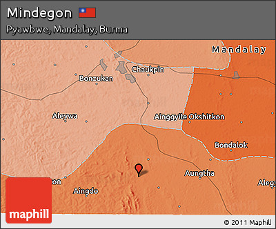 Political 3D Map of Mindegon
