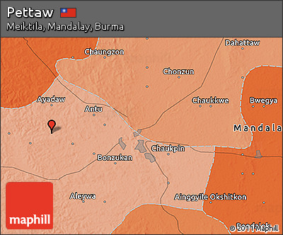 Political 3D Map of Pettaw