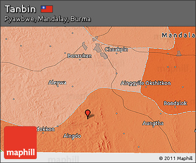 Political 3D Map of Tanbin