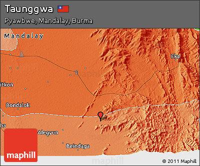 Political 3D Map of Taunggwa