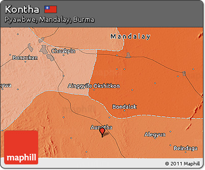 Political 3D Map of Kontha
