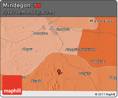 Political 3D Map of Mindegon