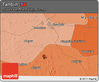 Political 3D Map of Tanbin