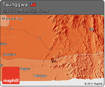 Political 3D Map of Taunggwa