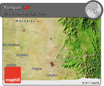 Satellite 3D Map of Yongon