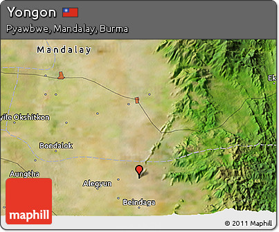 Satellite 3D Map of Yongon