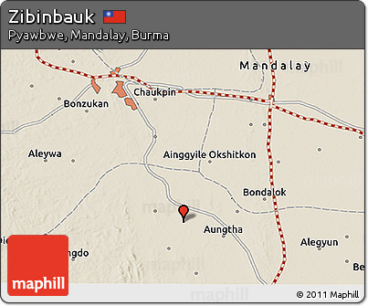 Shaded Relief 3D Map of Zibinbauk