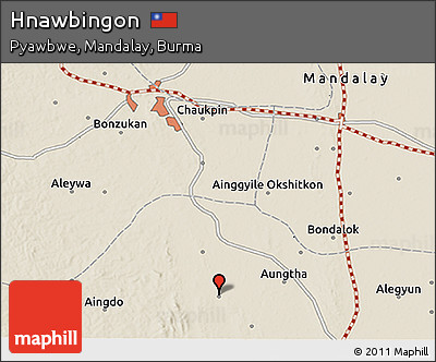 Shaded Relief 3D Map of Hnawbingon