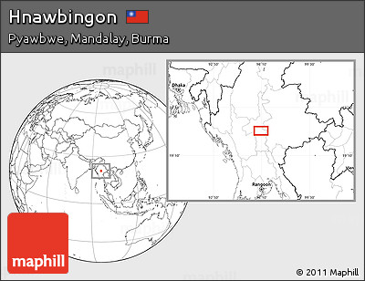 Blank Location Map of Hnawbingon