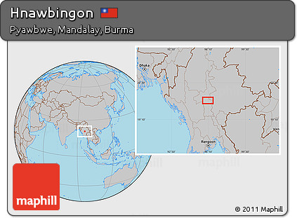 Gray Location Map of Hnawbingon