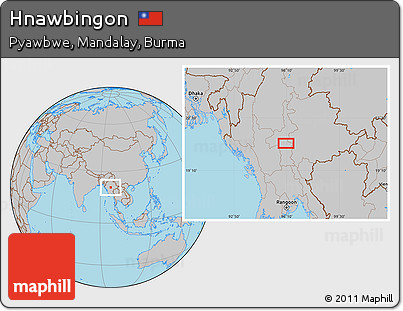 Gray Location Map of Hnawbingon