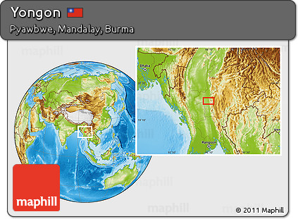 Physical Location Map of Yongon