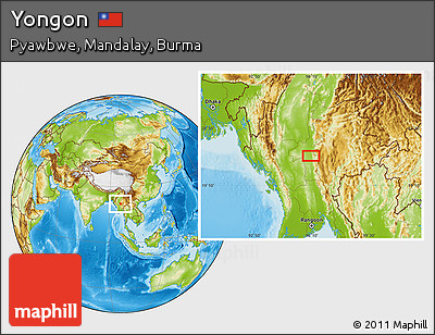 Physical Location Map of Yongon