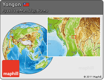 Physical Location Map of Yongon