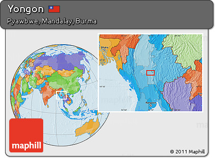 Political Location Map of Yongon