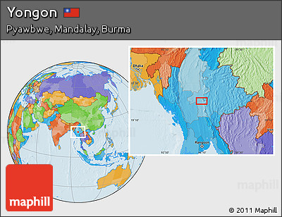 Political Location Map of Yongon